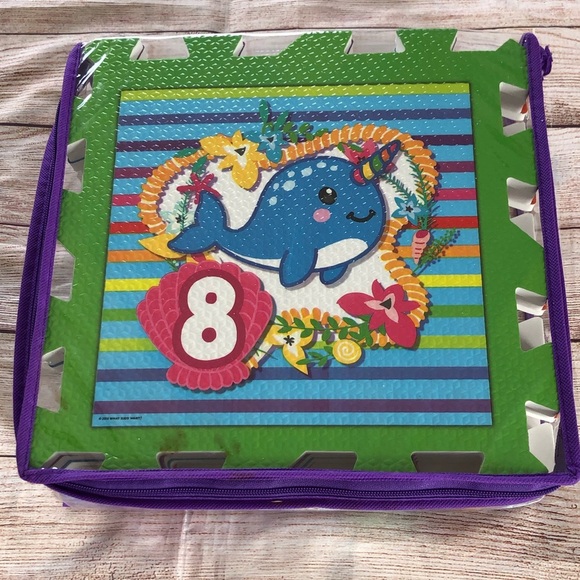 Play Mat Mermaids Unicorns Foam Hopscotch Rainbow Dreams 8 Pieces - Picture 2 of 3